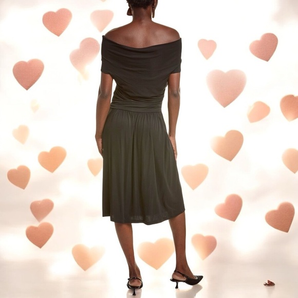 NWT Alberta Ferretti ‘Women’s Off-The-Shoulder Crisscross Keyhole Cutout Dress’ - Picture 2 of 16